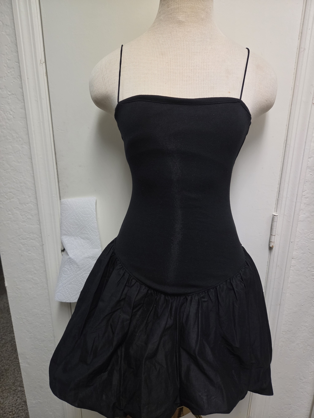 Zara Black Spaghetti Strap Mini Dress